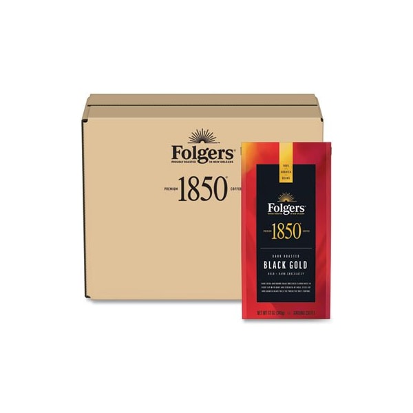 Folgers Coffee Black Gold, Bag, 12 oz, 6 PK 60516 - main